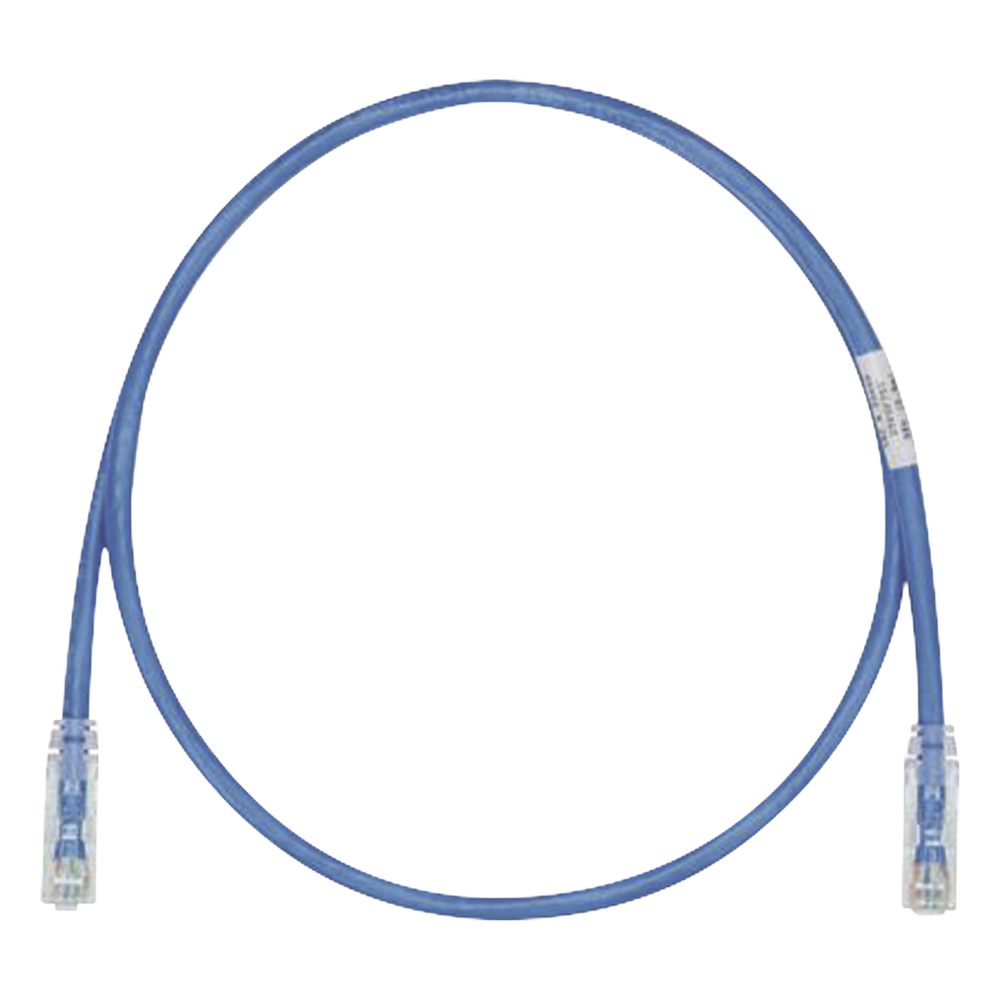 Patch cord Cat6 UTP, 10.67 m, azul, 24 AWG