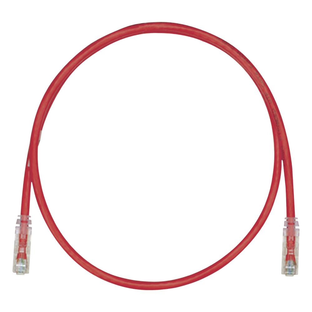 Patch cord Cat6A UTP, 21.34 m, rojo, 24 AWG