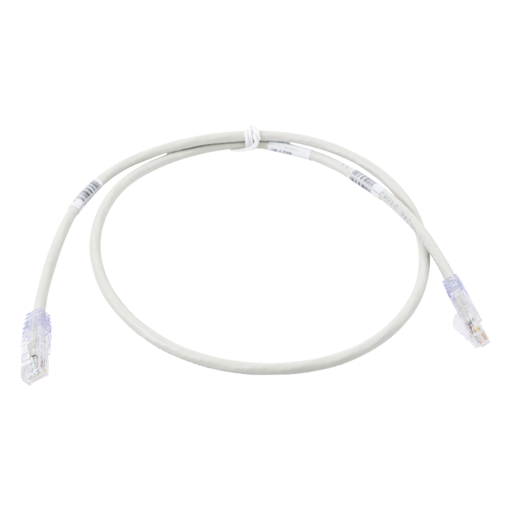 Patch cord Cat6 UTP, 2.13 m, gris, 24 AWG