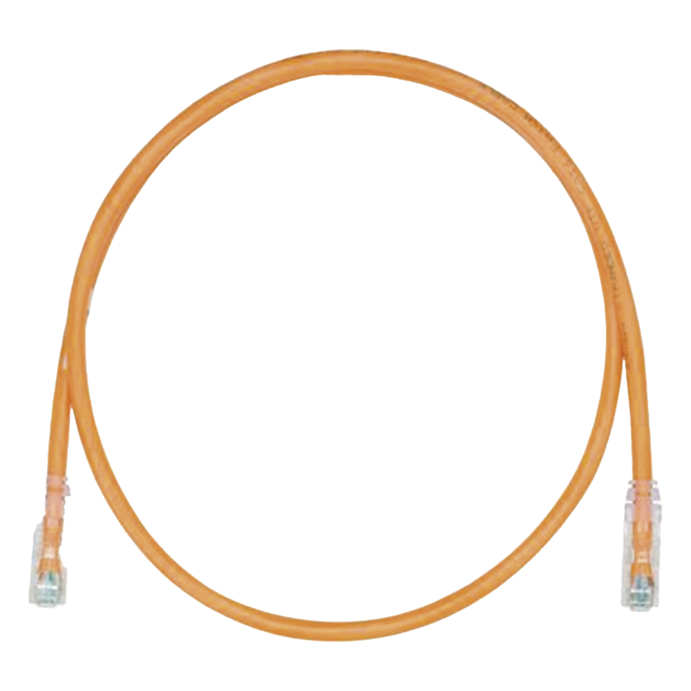Patch cord Cat6 UTP, 8 m, naranja, 24 AWG