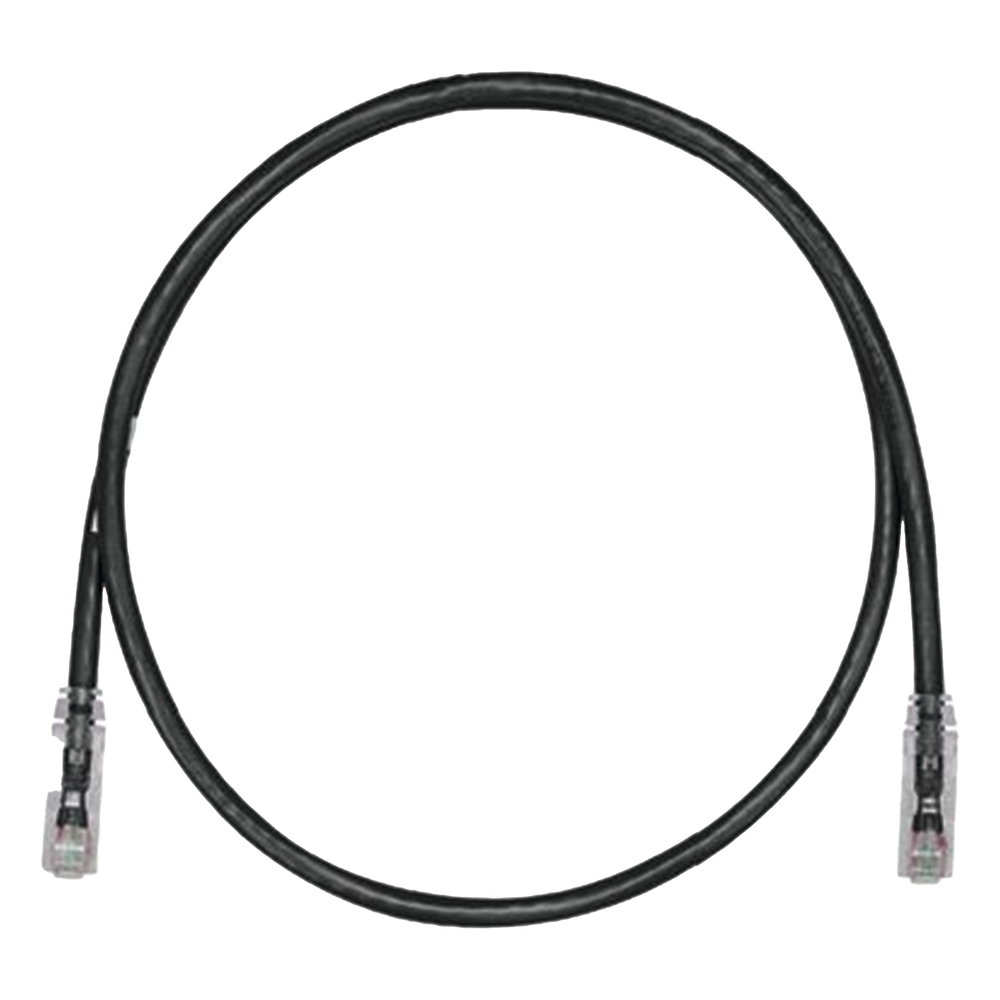 Patch cord Cat6 UTP, 8 m, negro, 24 AWG, LSZH