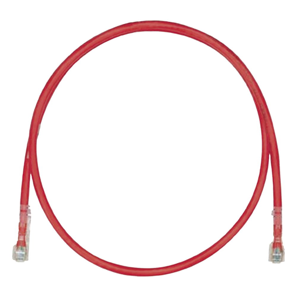 Patch cord Cat6 UTP, 8 m, rojo, 24 AWG, LSZH