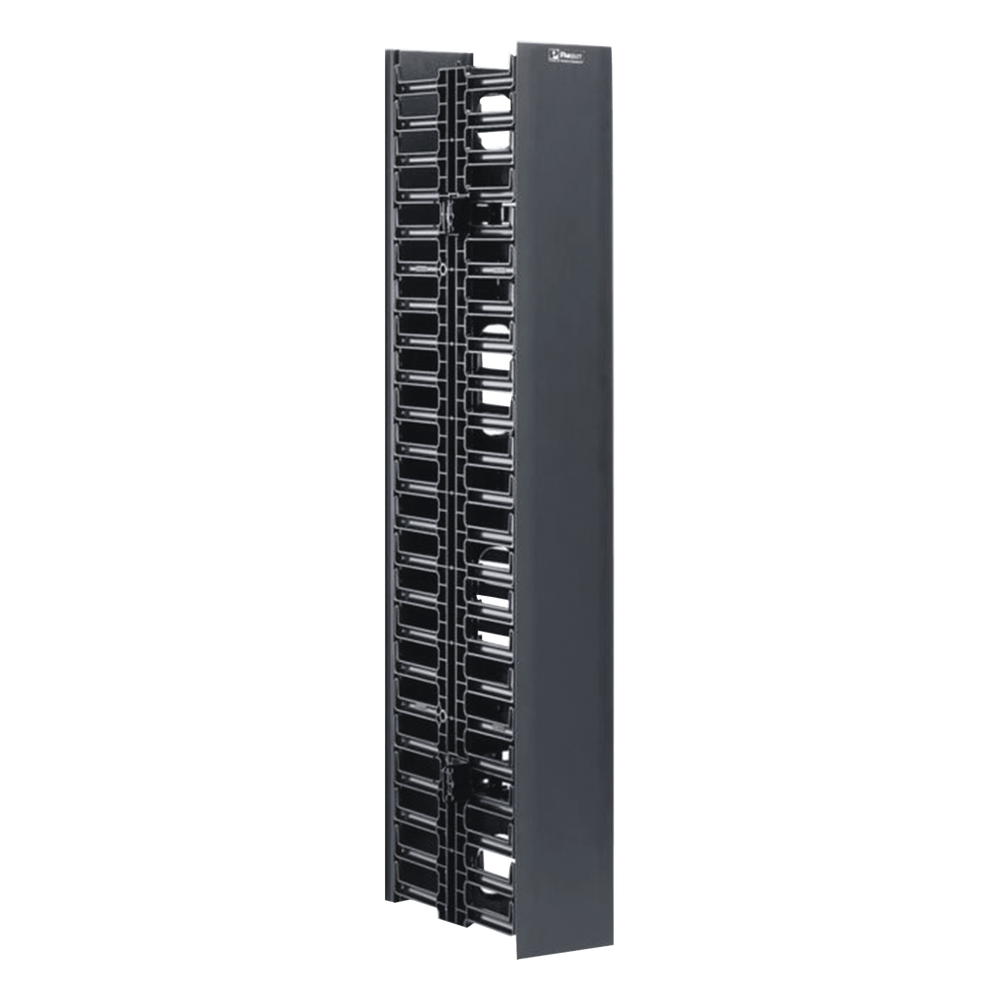 Organizador de cables vertical 4.9", negro