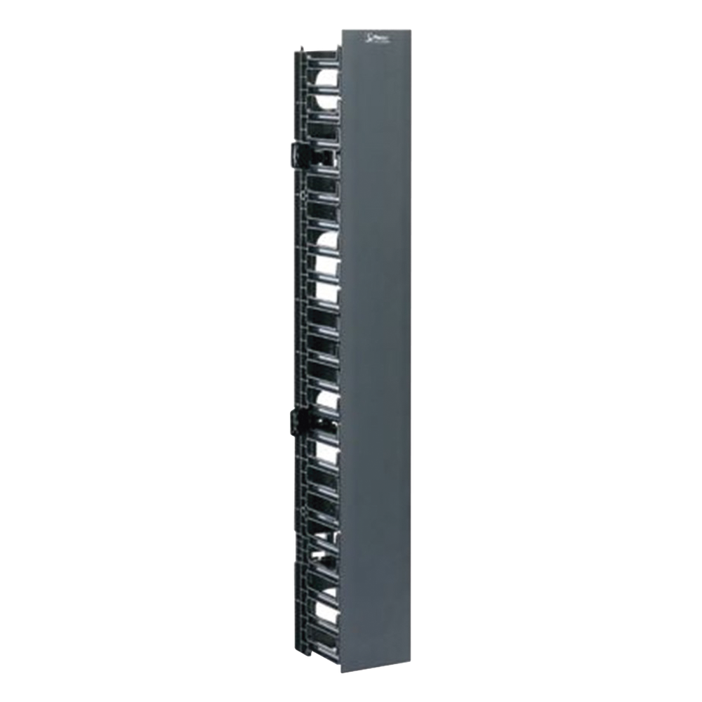 Organizador de cables vertical 4.9", negro
