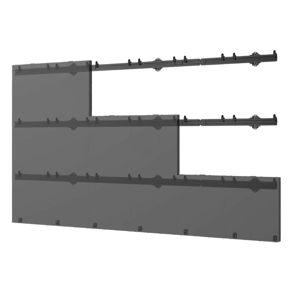 [LEDUNVS-6X6] Sistema de montaje Universal para paneles LED dvLED / SEAMLESS Connect / 6x6 Paneles / Capacidad (409.1 kg) / Aluminio / Ajuste de Precisión / Hasta 162" 3.60 x 2.03 m