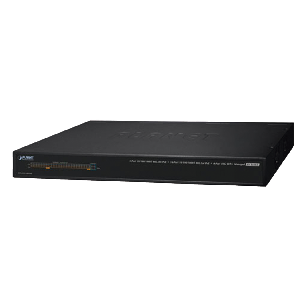 Switch 8 puertos, PoE, Gigabit, 4 puertos SFP, 450 W