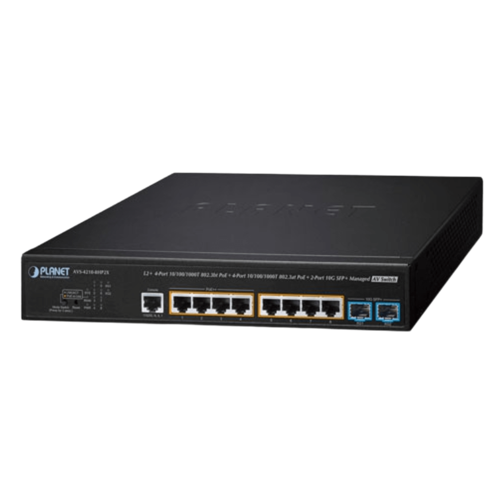 Switch administrable 4 puertos, PoE+, Gigabit, capa 2, 95 W