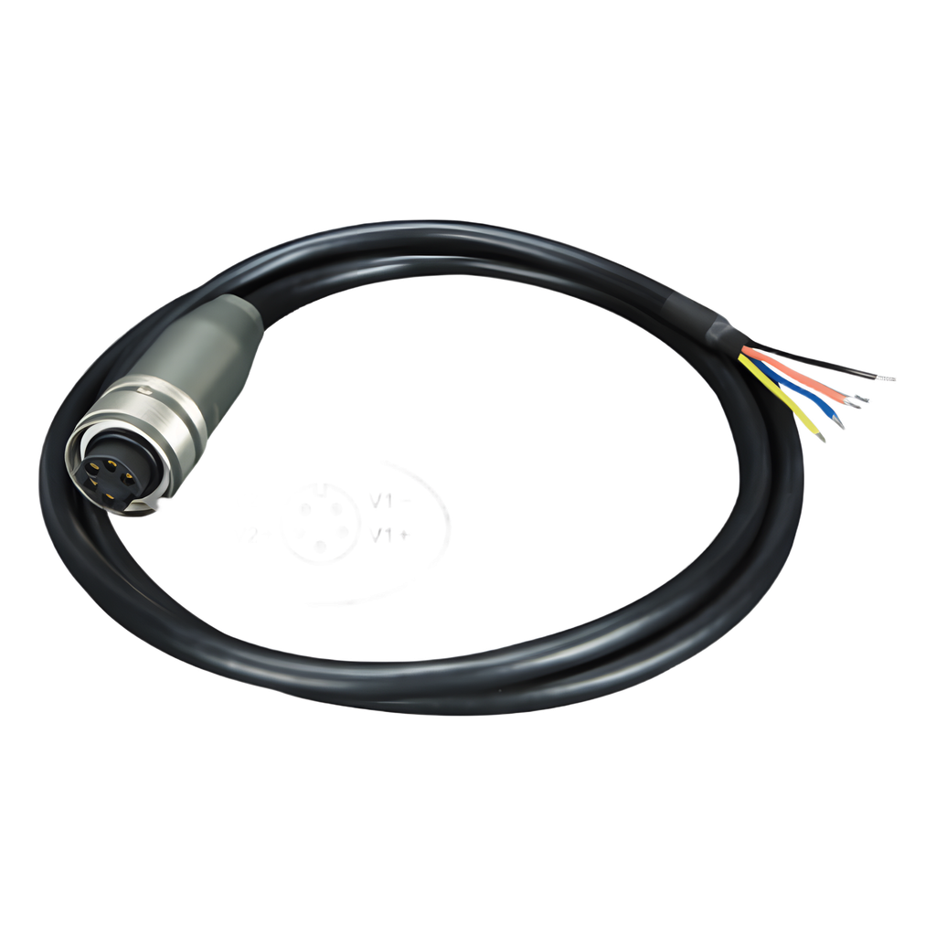 Cable de Alimentación de DC a M23 / Conector Hembra M23 de 5 Pines / Compatible con Switch Industrial M12 / Rango de Voltaje que Soporta 12 ~ 56V DC / Calibre 12 ~ 24 AWG