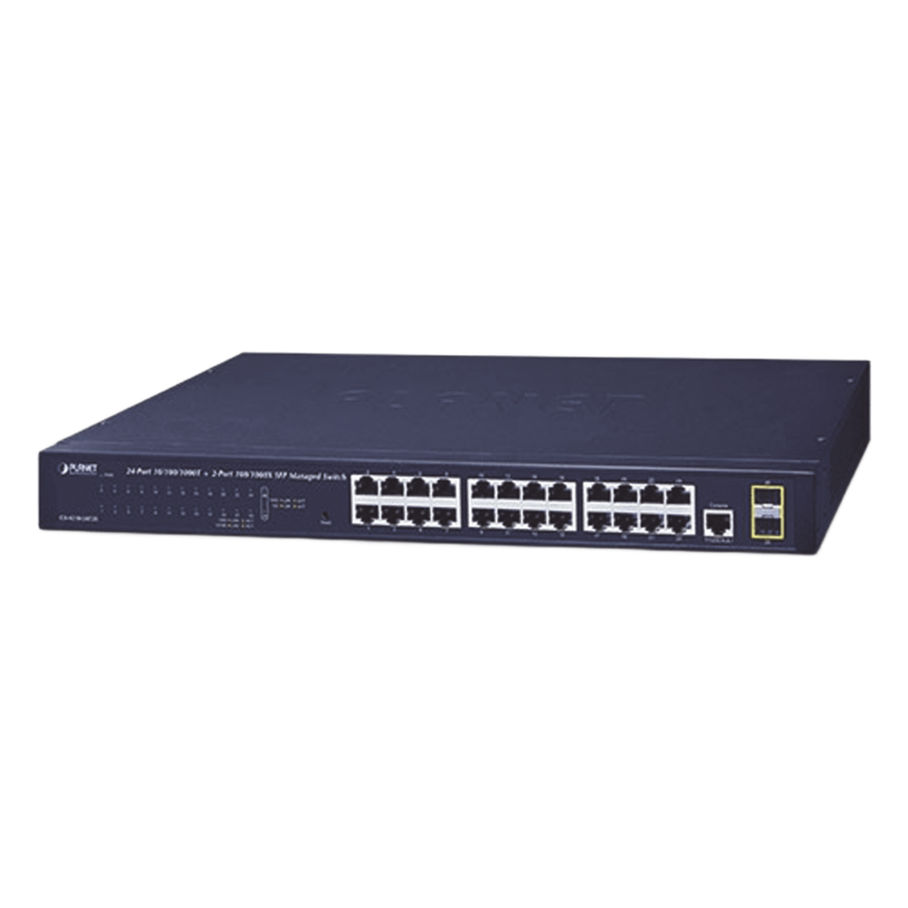 Switch administrable 24 puertos, Gigabit, capa 2, 2 puertos SFP