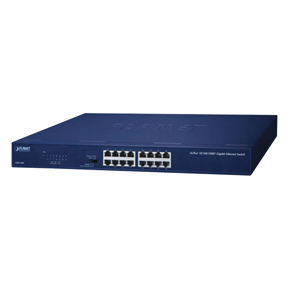 Switch No Administrable Gigabit de 16 Puertos 10 / 100 / 1000 Mbps, Con Modo Extendido Para Distancias de Hasta 200 m
