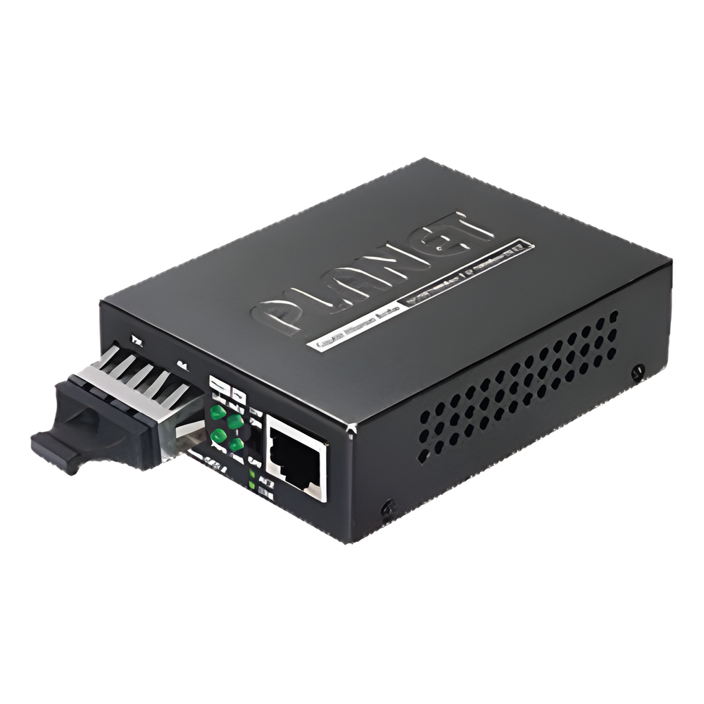Convertidor de Medios 1000 Mbps UTP / Fibra Óptica Mono-Modo Hasta 20 Km, Conector SC