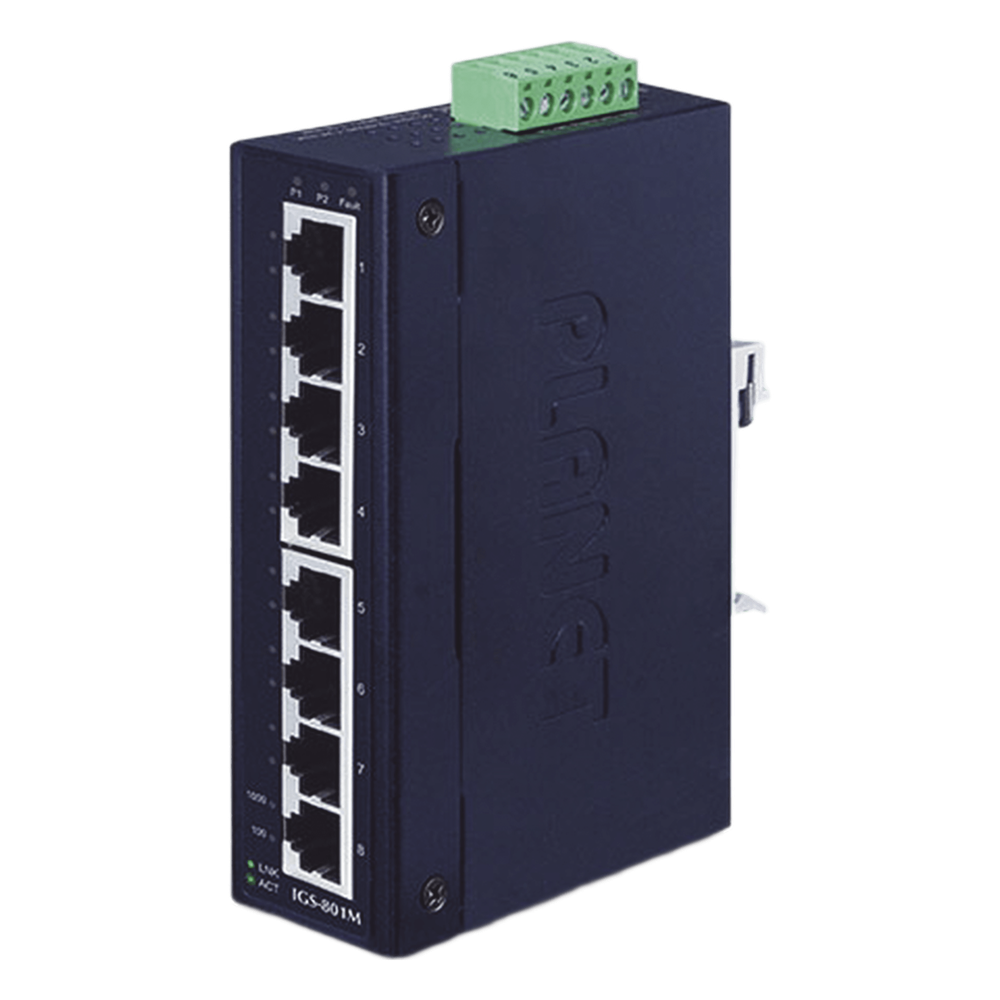 Switch industrial administrable 8 puertos, Gigabit, capa 2