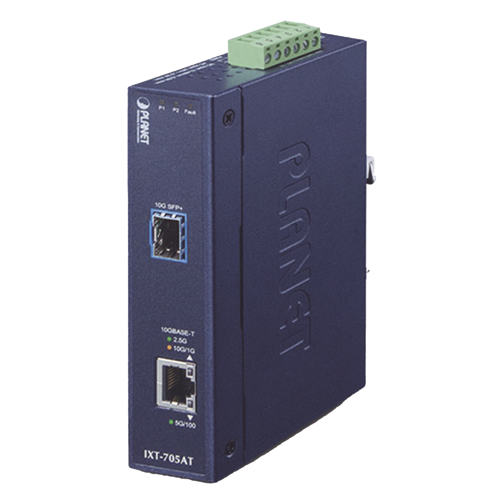 Convertidor de Medios Industrial Ethernet RJ45 10G