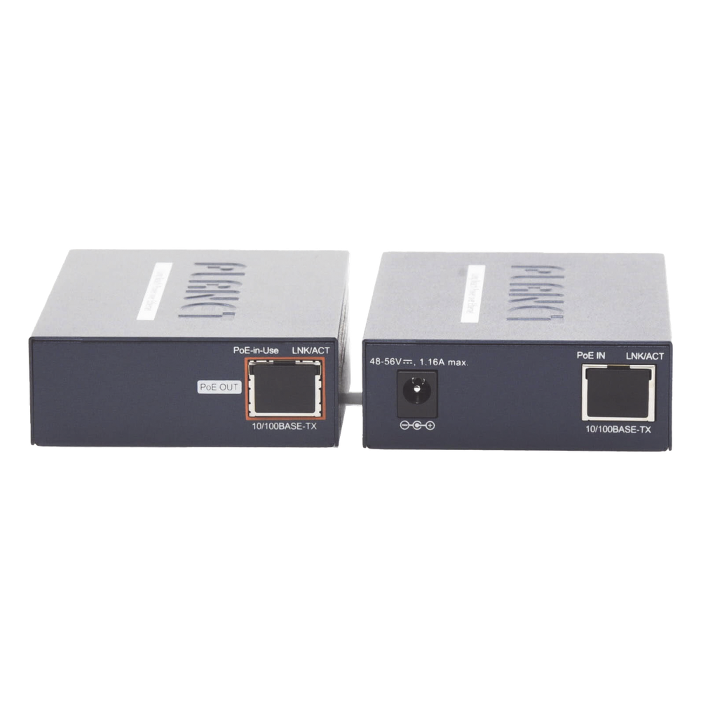 Kit Transmisor y Receptor PoE de Largo Alcance Sobre Coaxial