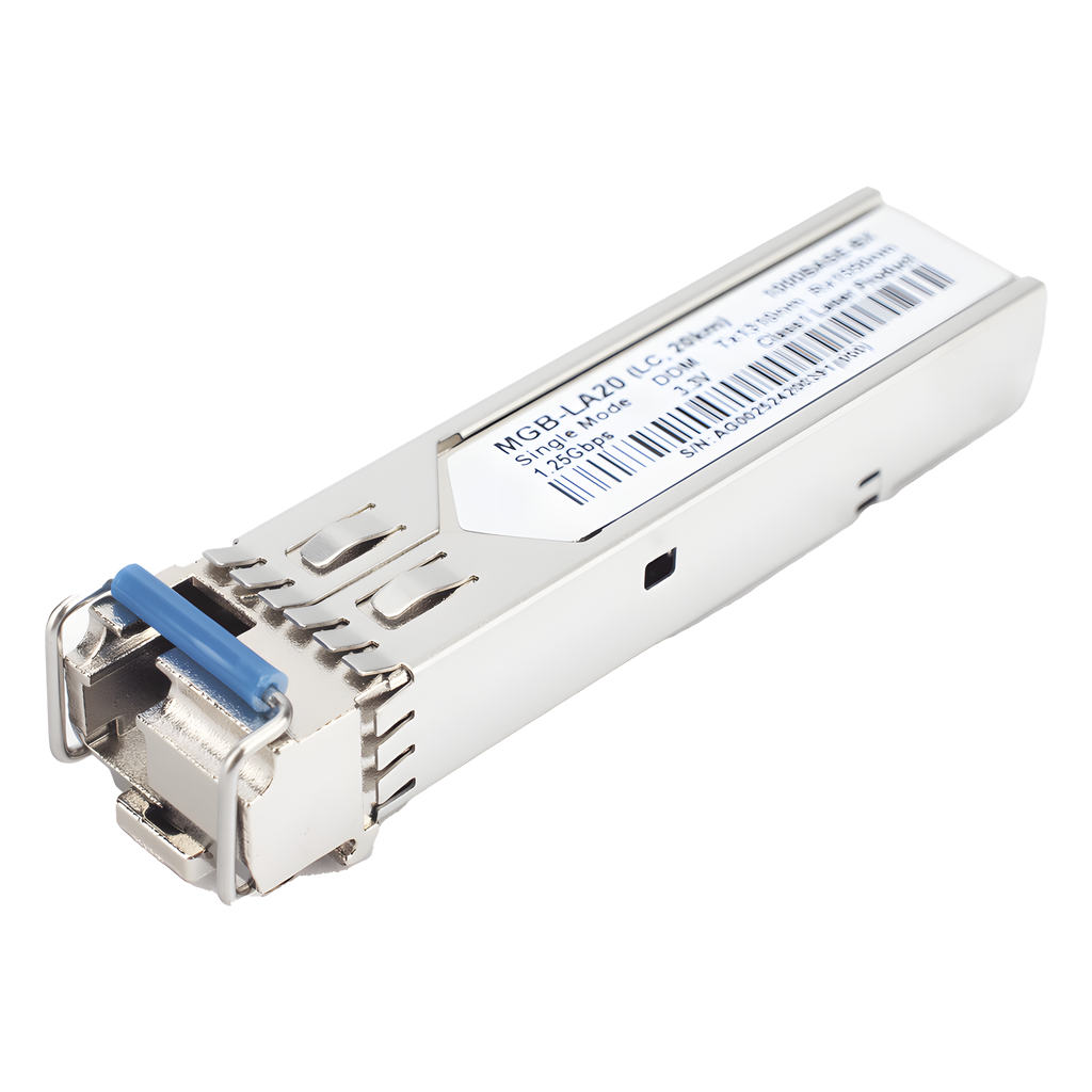 Transceptor SFP 1G, monomodo, 20 Km, 1310nm, LC
