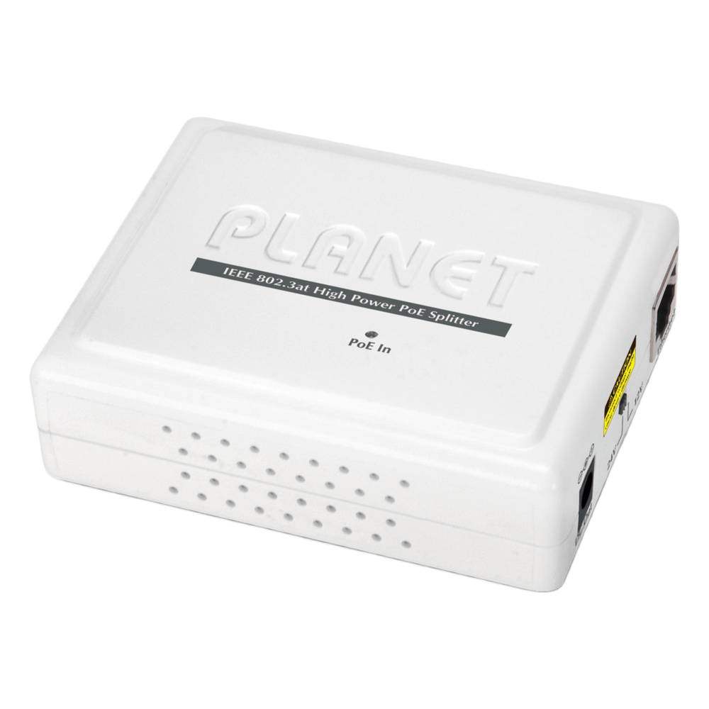 Divisor de Voltaje PoE 802.3at a 12 / 24 Vcc, Puerto Gigabit 10 / 100 / 1000 Mbps