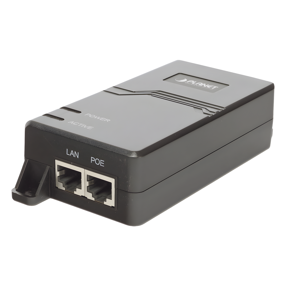 Inyector 802.3bt de 60W en 4-Pares UTP, compatible con 802.3af