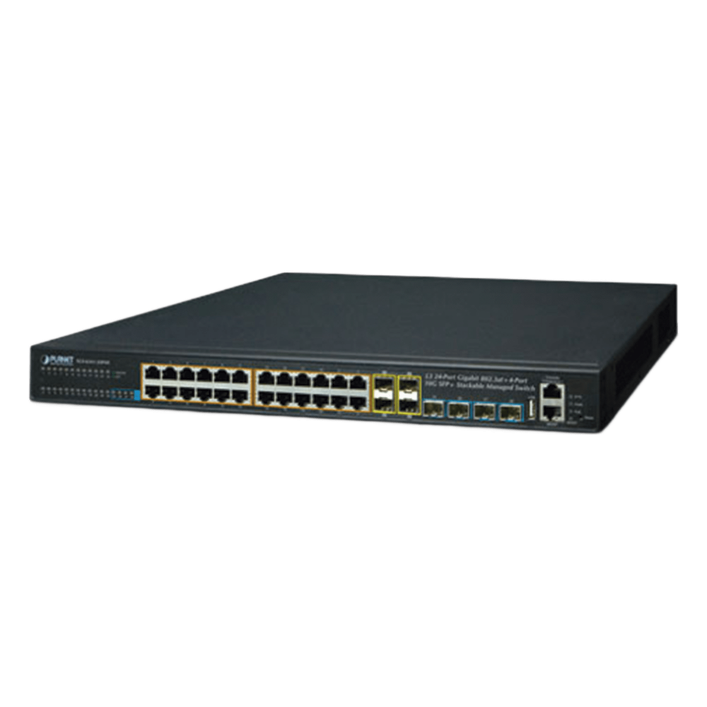 Switch administrable 24 puertos, PoE, Gigabit, capa 3, 370 W