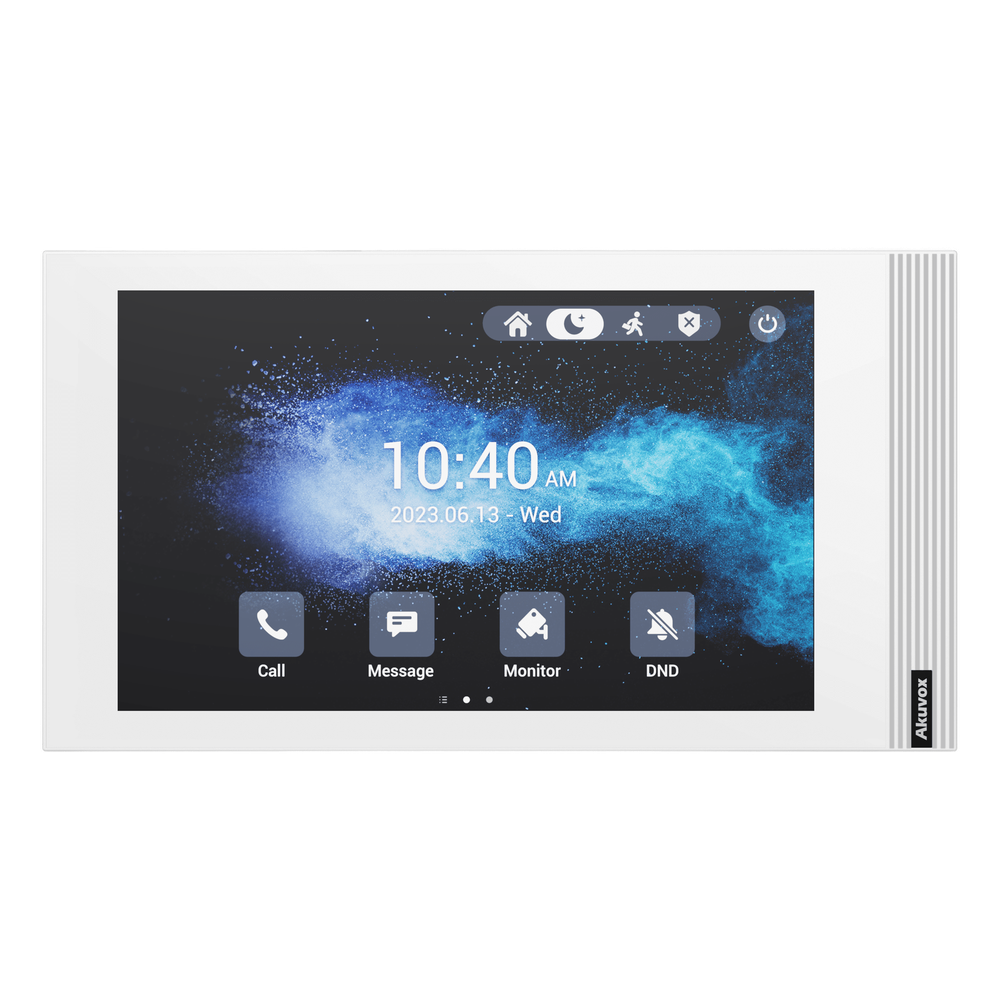 [S562W/WHITE] MONITOR LINUX / INSTALACIÓN HORIZONTAL O VERTICAL / COLOR BLANCO / POE / WIFI 6 / 7 PULGADAS TÁCTIL / 8 ENTRADAS DE ALARMA / SIP