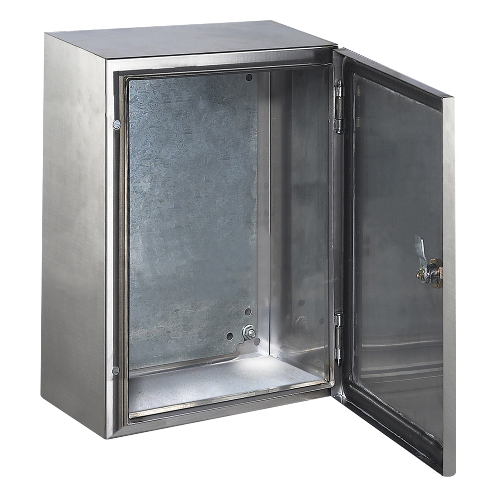 Gabinete para exterior 600 x 800 x 200 mm, IP66, acero inoxidable
