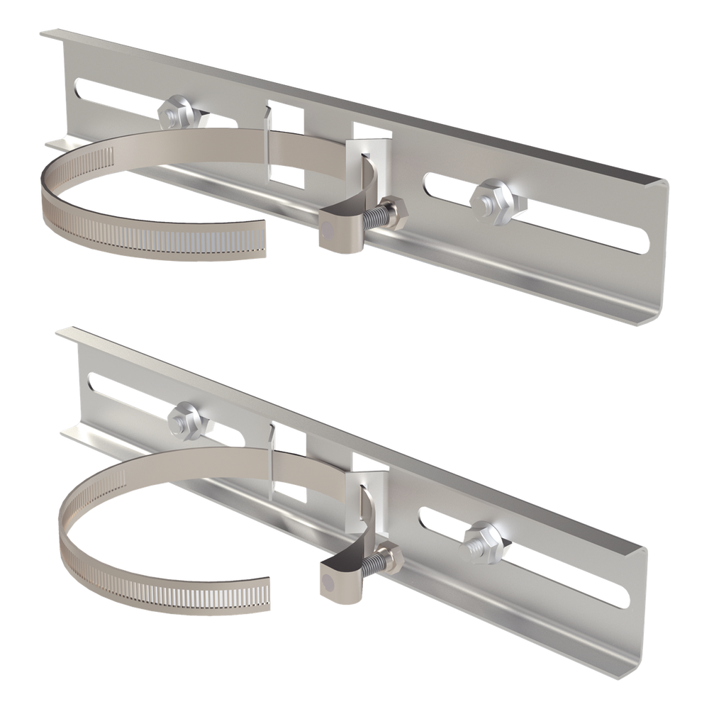 montaje de Metal Galvanizado para Poste Universal para Gabinetes de Ancho Hasta 30 cm