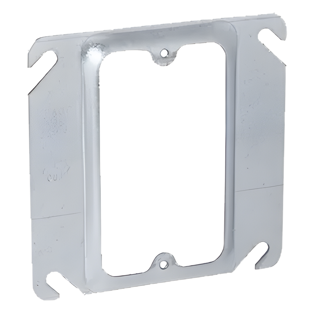 Sobretapa Cuadrada de 4" de acero galvanizado con realce de 1/4"