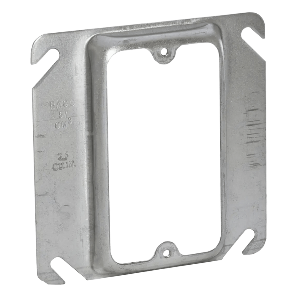 Sobretapa Cuadrada Galvanizada de 4", realce de 1/2"