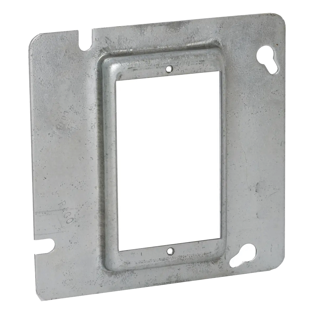Sobretapa Cuadrada Galvanizada de 4 11-16", realce de 1 / 2"
