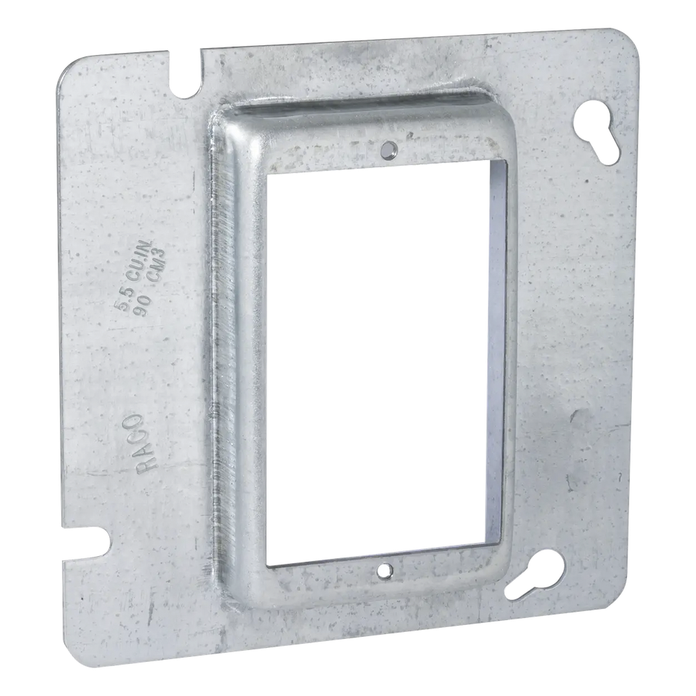 Sobretapa Cuadrada Galvanizada para Caja de 4 11-16" / Realce de 3 / 4"