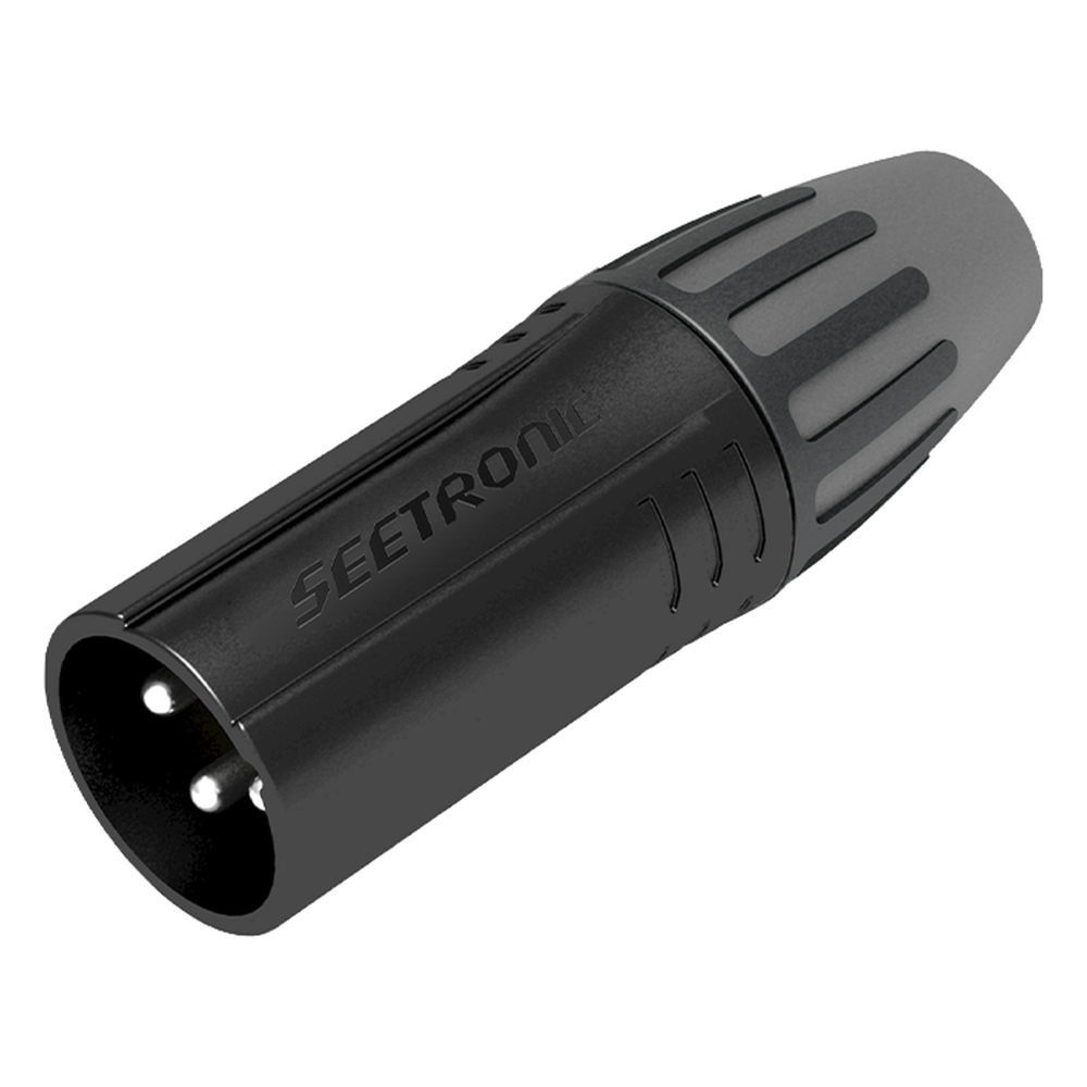 [SCMM3-B] XLR conector de cable macho negro