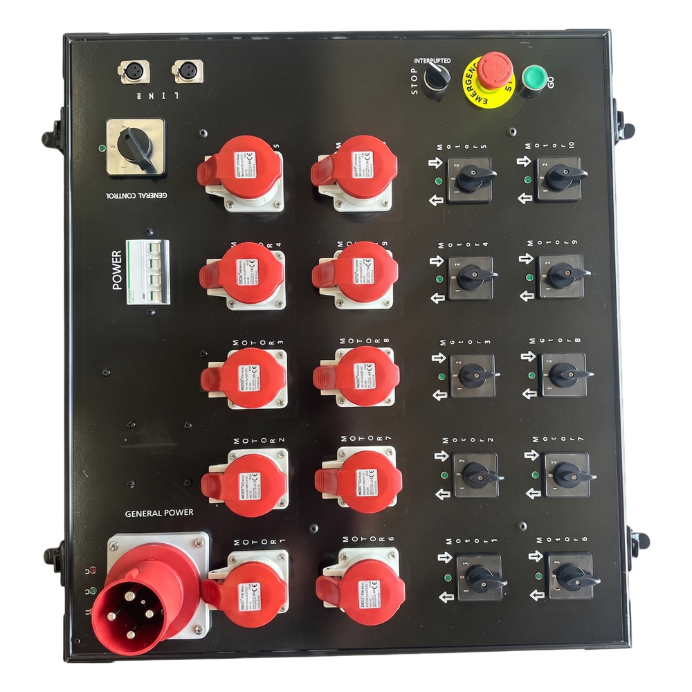 [YS-CM-10] Controlador de Polipastos 10 Vías | Control Directo Trifásico 110V | Rack Touring Grade
