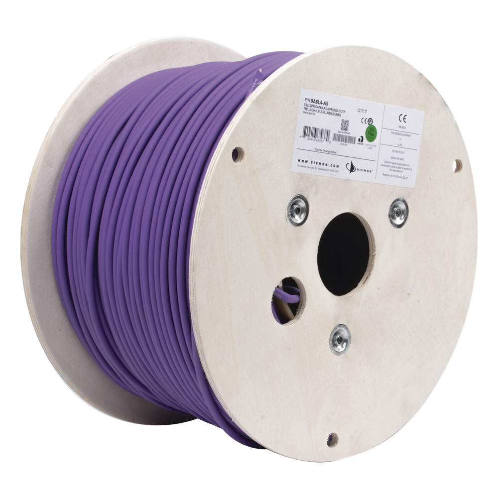 Bobina de cable Cat6A 305 m, F/UTP, violeta