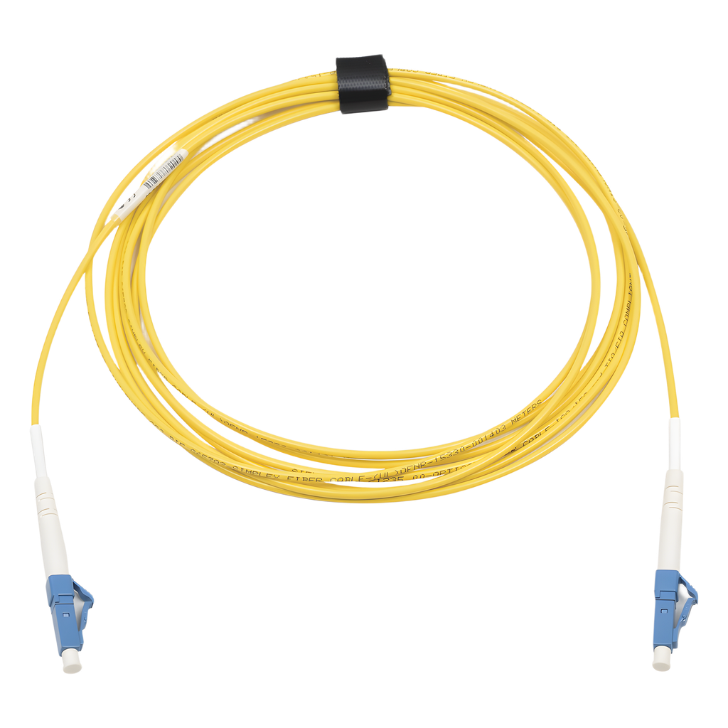 Jumper de fibra óptica monomodo, LC/UPC-LC/UPC, simplex, 3 m, amarillo