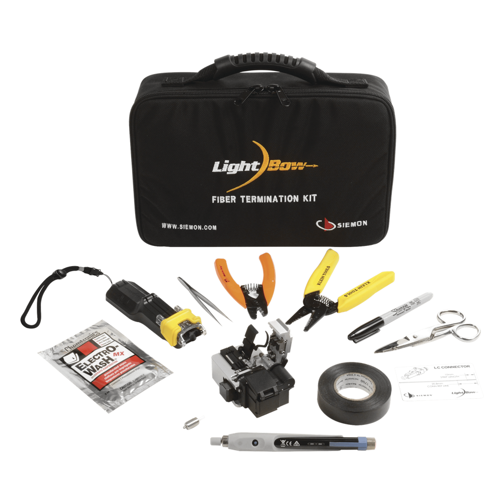 Kit de Herramienta LightBow para Terminación de Conectores de Fibra Óptica Pre-Pulidos LC / SC, Monomodo o Multimodo