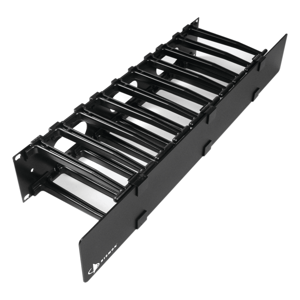 Organizador de cables horizontal 2UR, 19"