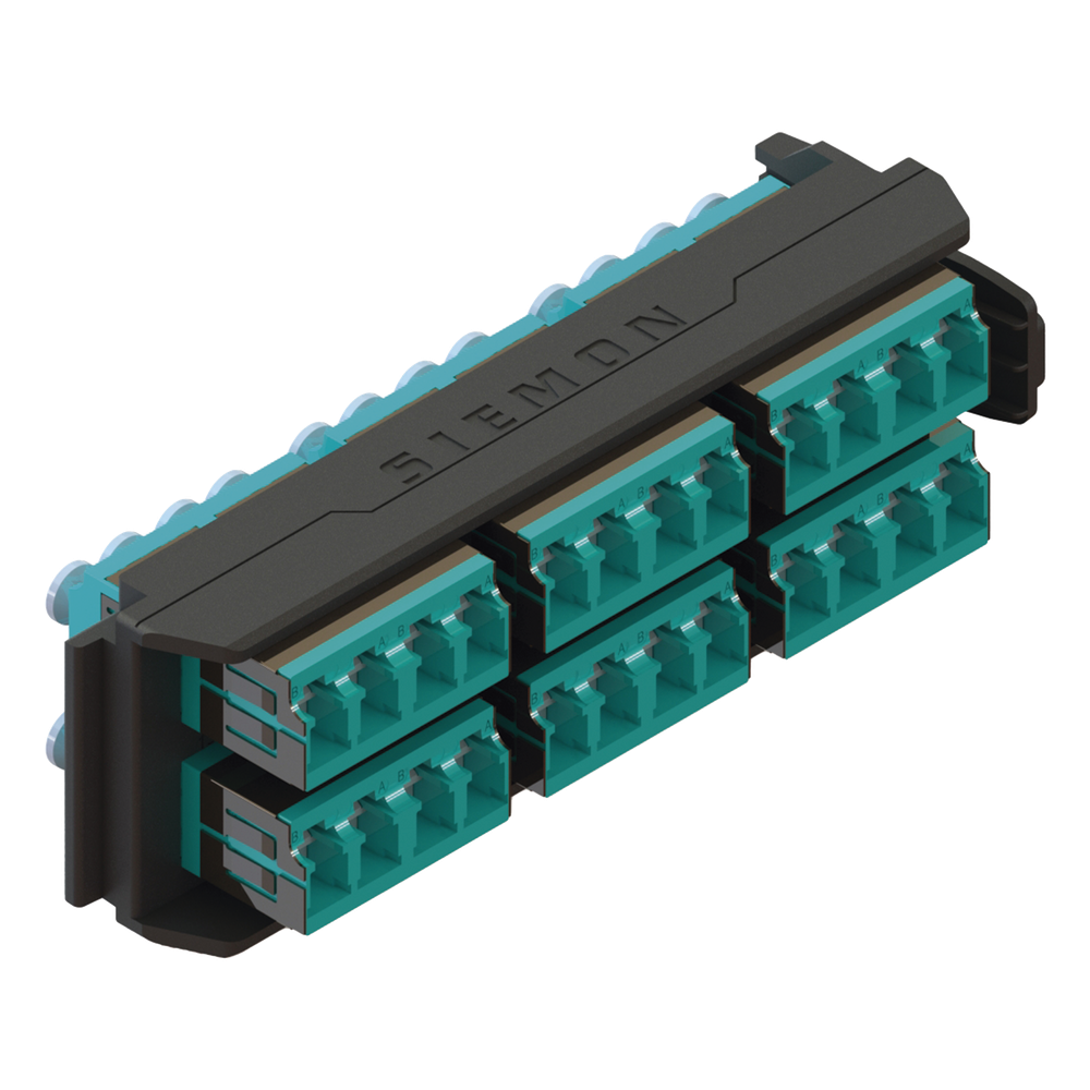 Placa Acopladora LightVerse, 12 Conectores Dúplex LC