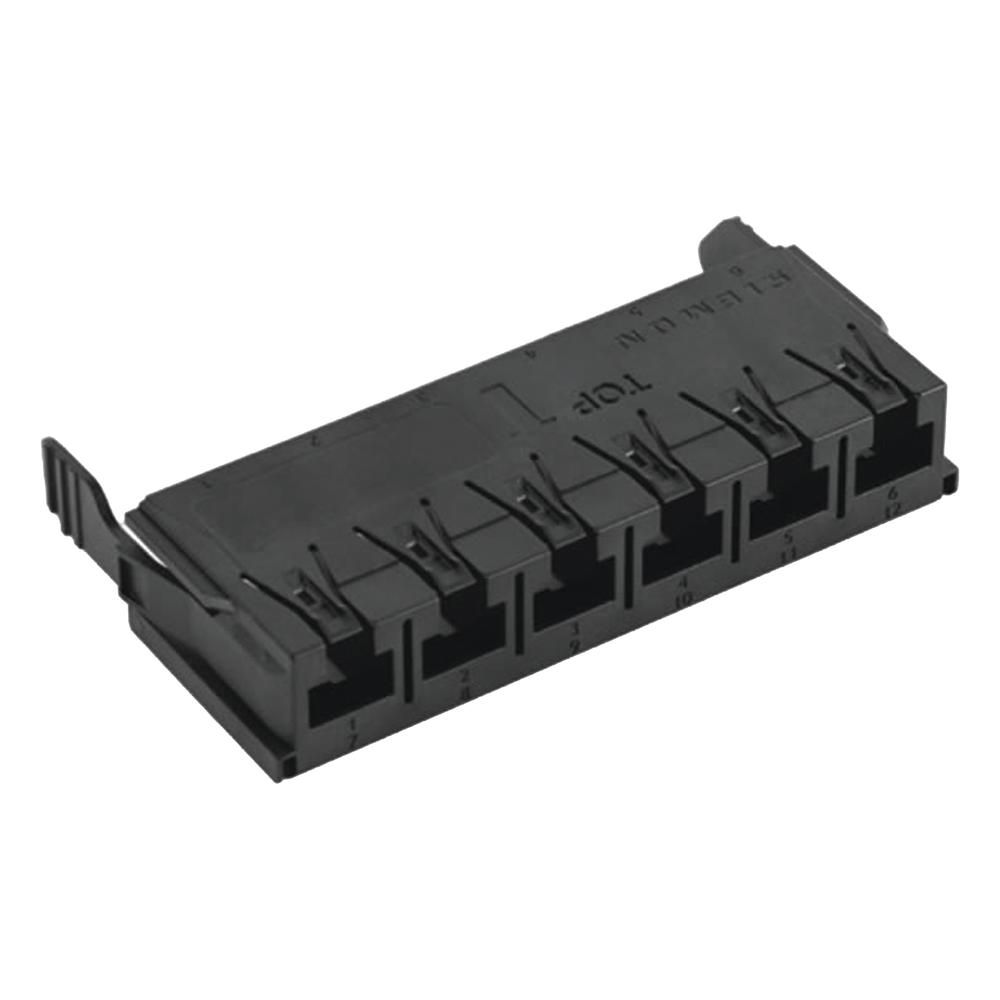 Copper, Adapter Plate, Lightverse Combo, Empty, UTP, 6 Port, Black