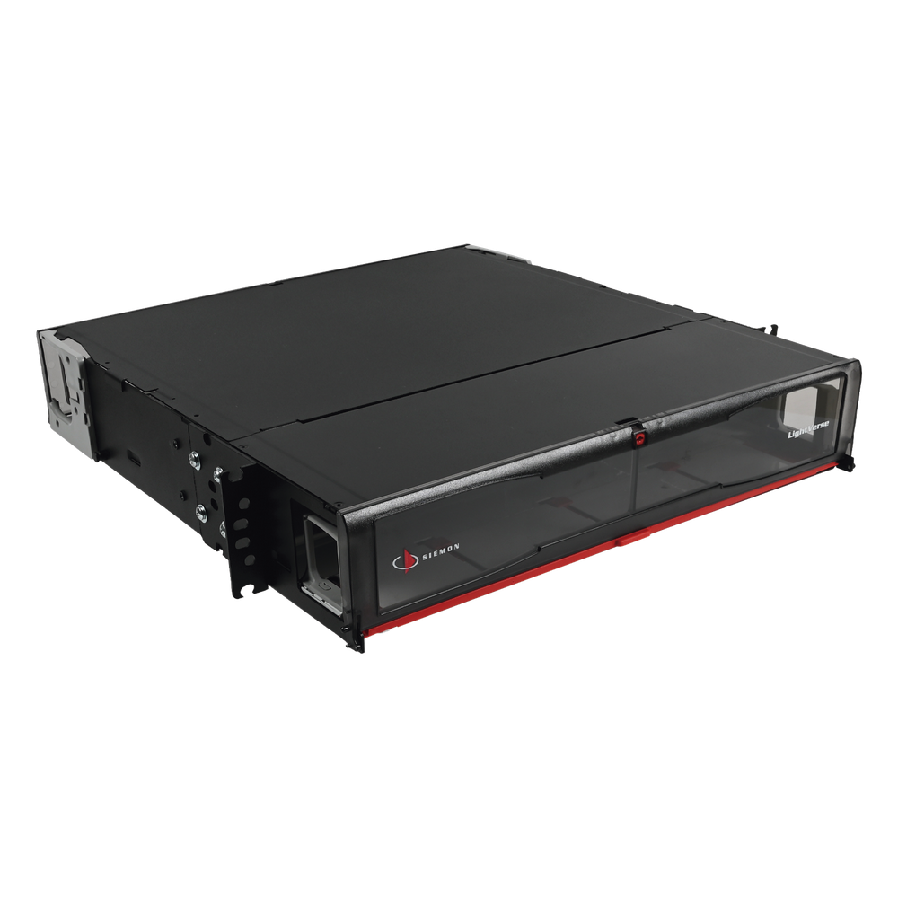 Distribuidor de Fibra Óptica de Alta Densidad LigthVerse *Pro* Para Rack de 19 Pulgadas (48.26 cm), Acepta 8 Placas Plug and Play, Hasta 192 Fibras, 2 UR