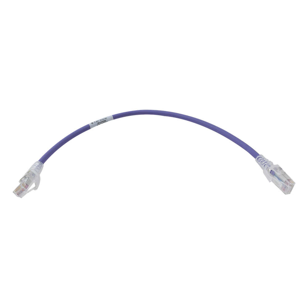 Patch cord Cat6 UTP, 0.3 m, violeta