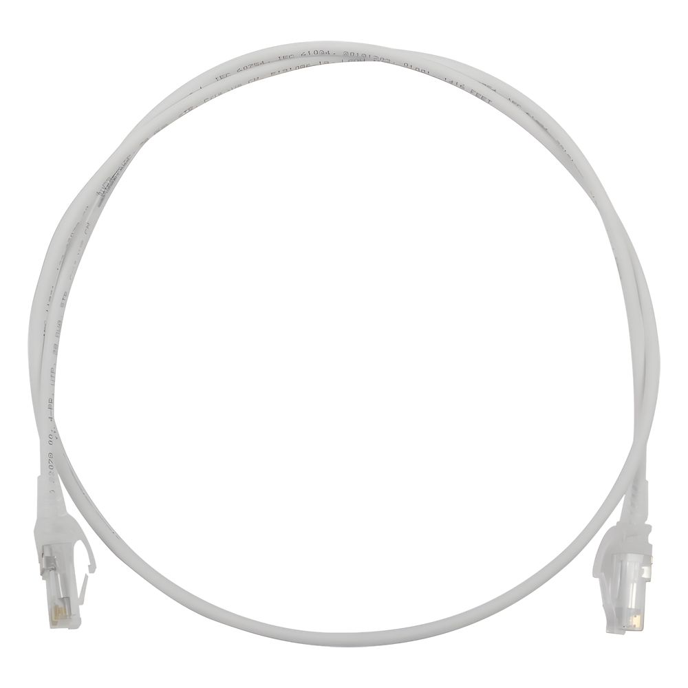 Patch cord Cat6 UTP, 0.91 m, blanco, 28AWG