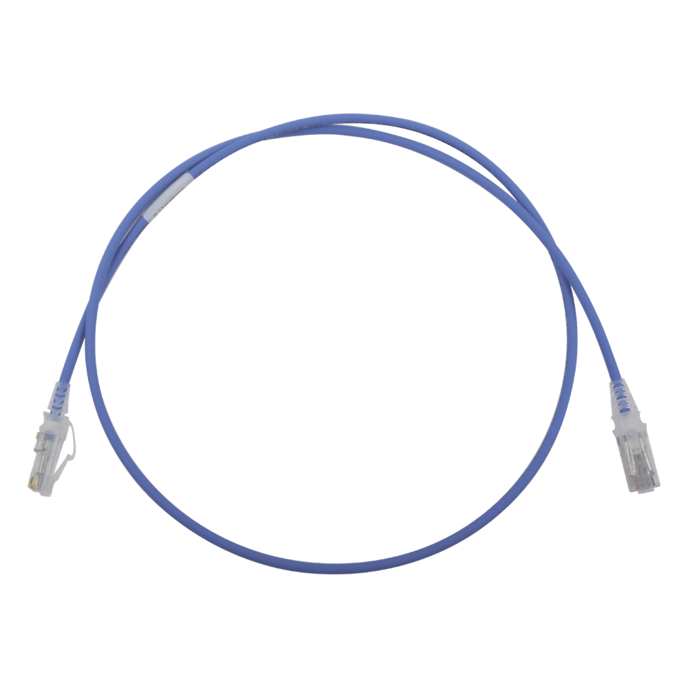 Patch cord Cat6 UTP, 0.91 m, azul, 28AWG