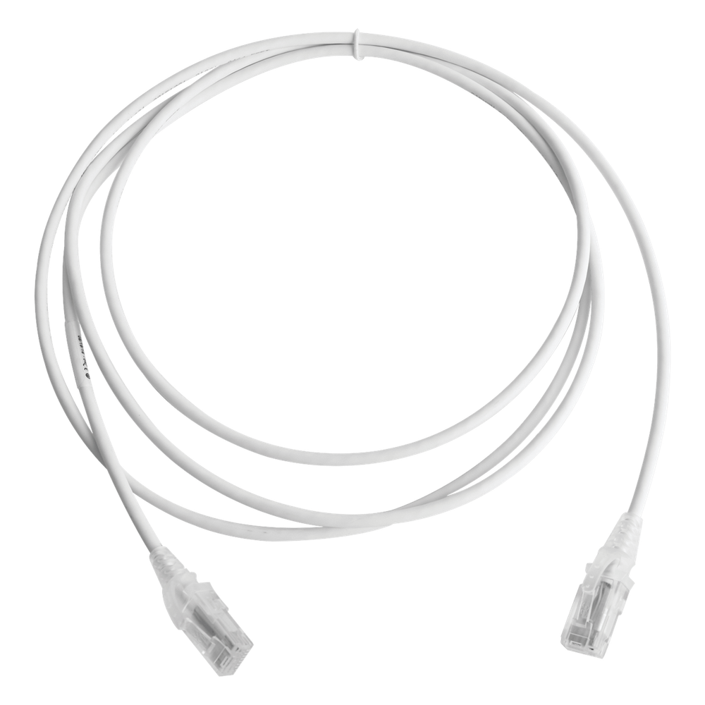 Patch cord Cat6 UTP, 2.13 m, blanco, 28AWG