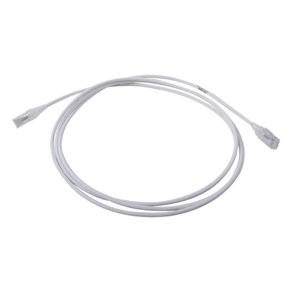 Patch cord Cat6 UTP, 2.13 m, blanco, 28AWG
