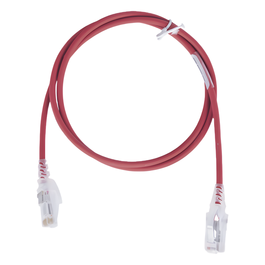 Patch cord UTP, 2.13 m, rojo, 28AWG