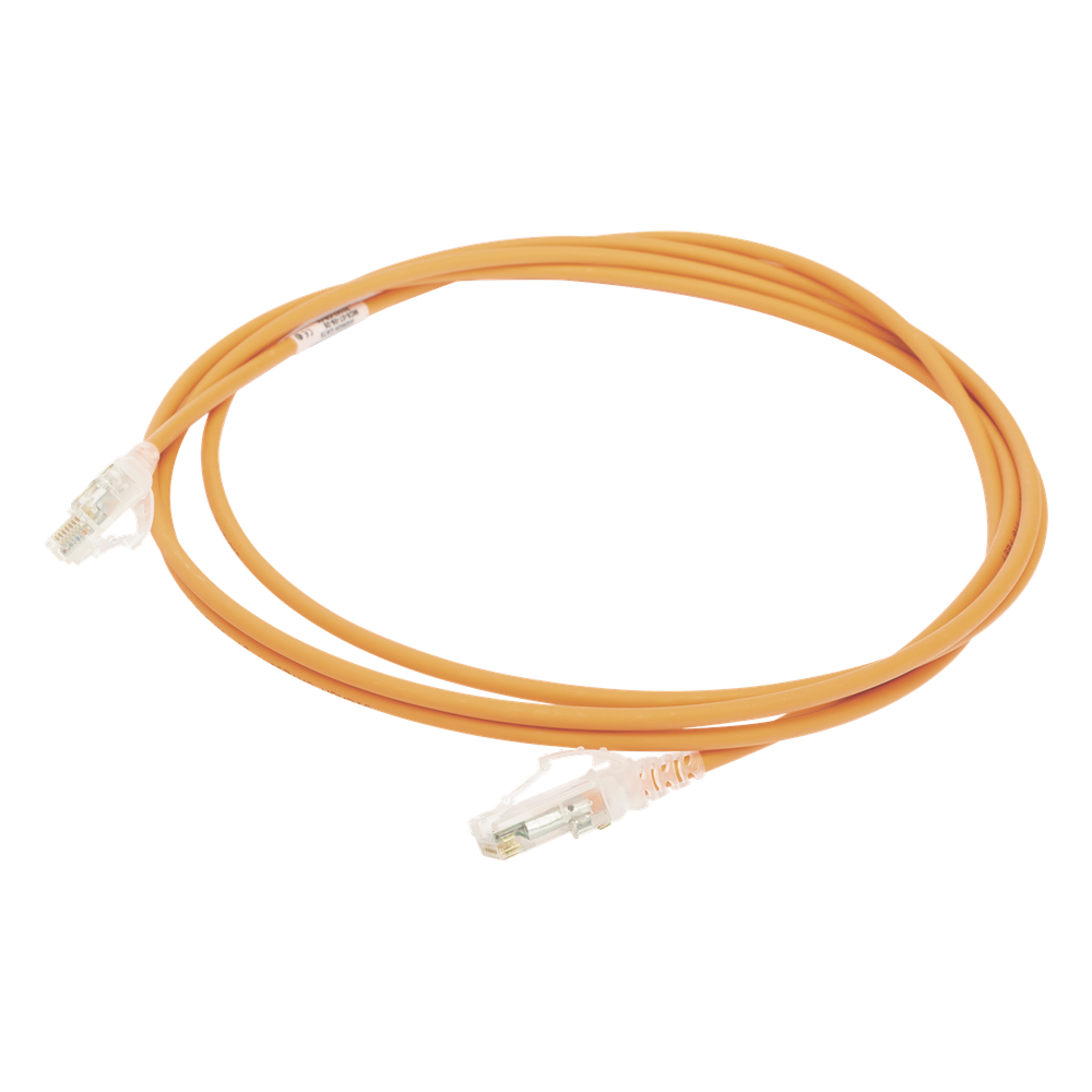 Patch cord Cat6 UTP, 2.13 m, naranja, 28AWG