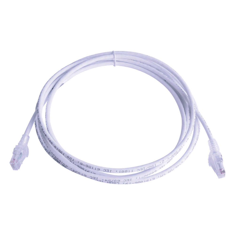 Patch cord Cat6 UTP, 3.05 m, blanco