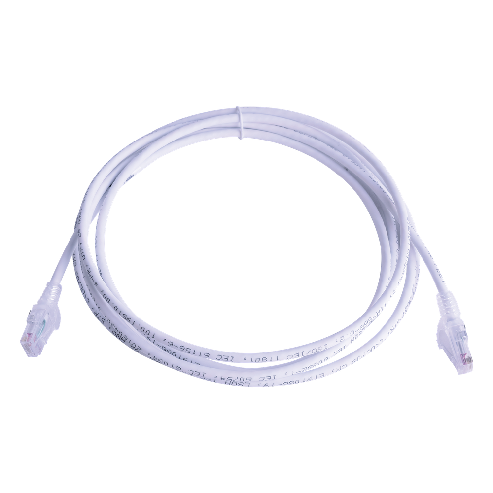 Patch Cord MC6 Modular Cat6 UTP, CM / LS0H, 4.57 Metros (15 Pies), Color Blanco