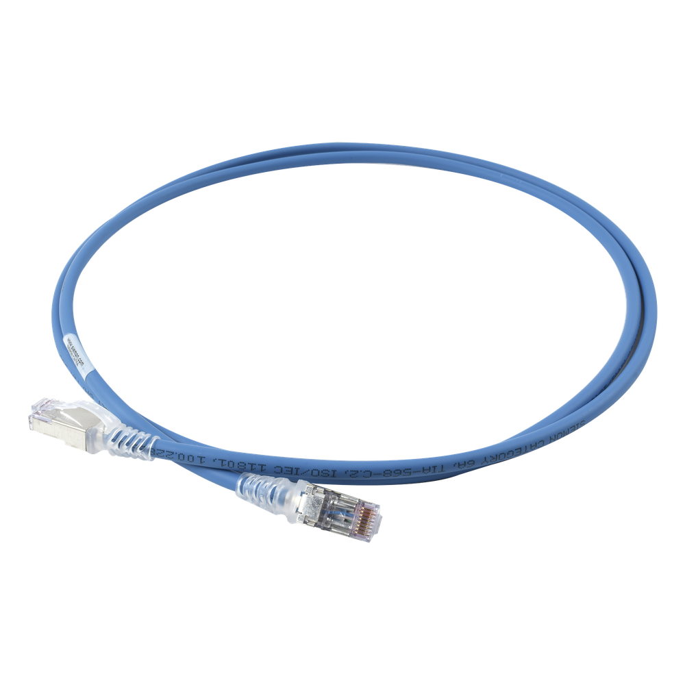 Patch cord Cat6A S/FTP, 1.52 m, azul, 28 AWG