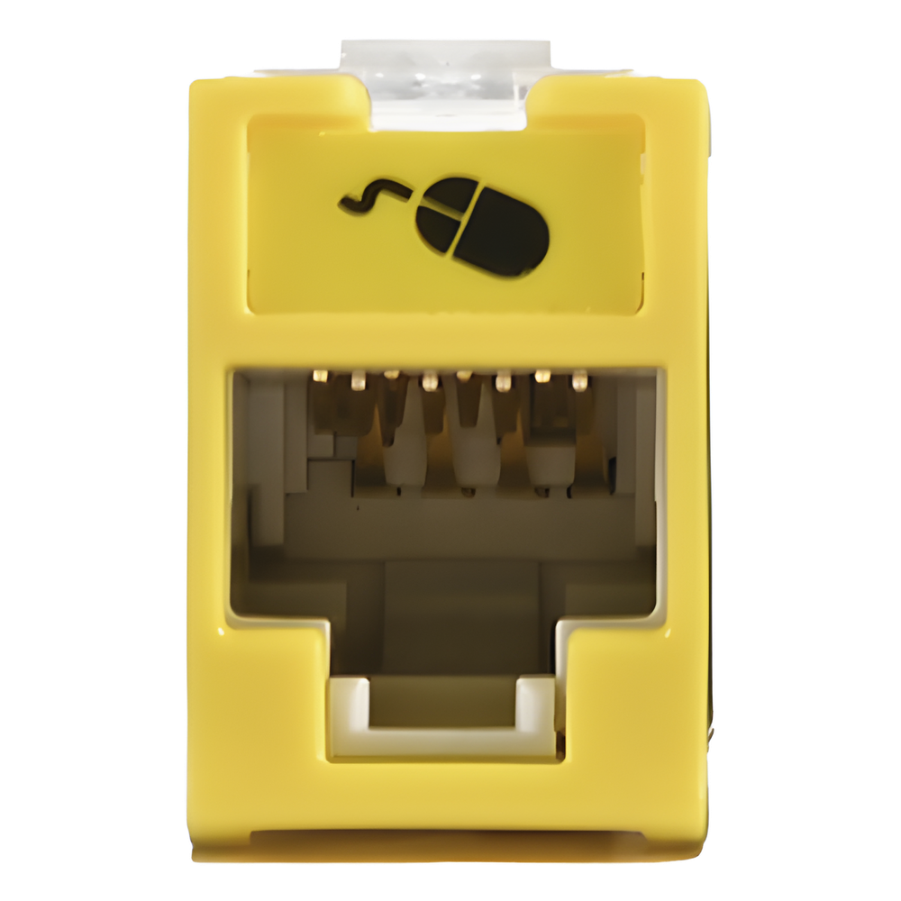 Jack RJ45 Cat6, amarillo