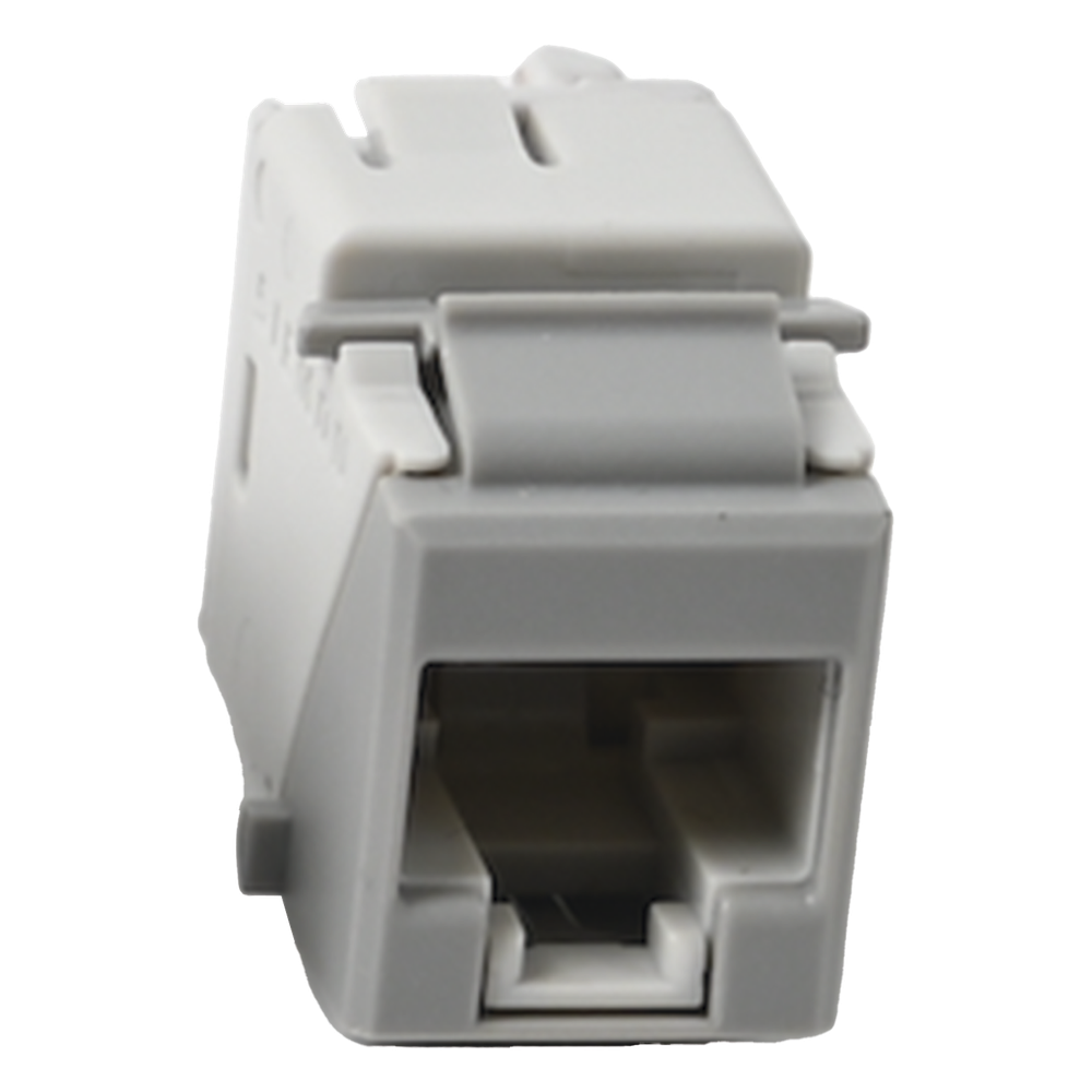 Jack RJ45 keystone Cat6, gris